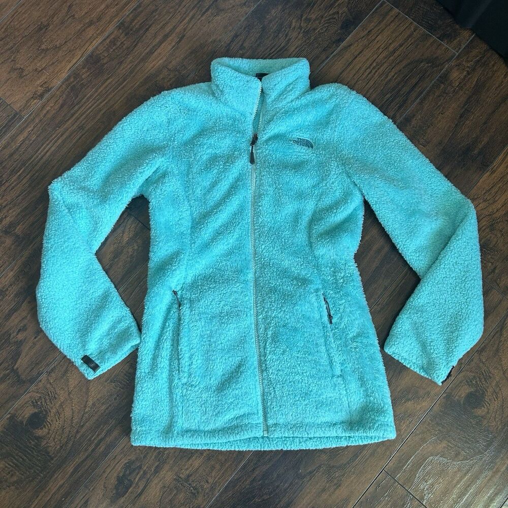 The North Face Women’s Small Jacket Fuzzy Furry Full Zip Teal CP3F